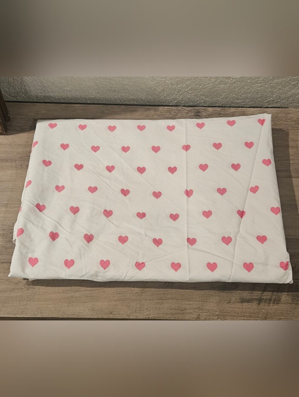 Pottery Barn Kids Flat Sheet Pink Hearts Organic Cotton Twin Size